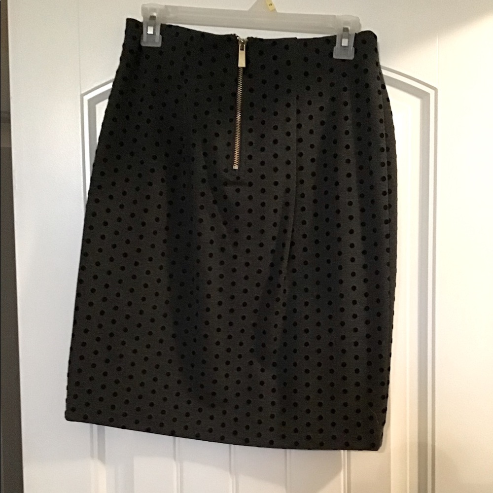 Gray and Black Polka Dot Skirt